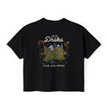 thtgrlreads Blood Bound collection features a black Isla Draka Comfort Colors crop top with vintage-style mountain and dragon graphic, available from Printify in cozy unisex fit.
