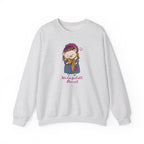 Light gray crewneck sweatshirt with a whimsical hedgehog in a bonnet and Hedgizabeth Bennet lettering, from Thtgrlreads Ali Hazelwood crewneck collection