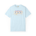 Light blue unisex Comfort Colors graphic tee with The Multitudes of Elsie design from Ali Hazelwood Love Theoretically by Thtgrlreads Tees Ali Hazelwood