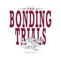 thtgrlreads Wolves of Ruin collection sticker featuring a bold maroon "Bonding Trials" text with three running wolves beneath, capturing a fantasy romantasy book theme.