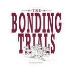 thtgrlreads Wolves of Ruin collection sticker featuring a bold maroon "Bonding Trials" text with three running wolves beneath, capturing a fantasy romantasy book theme.