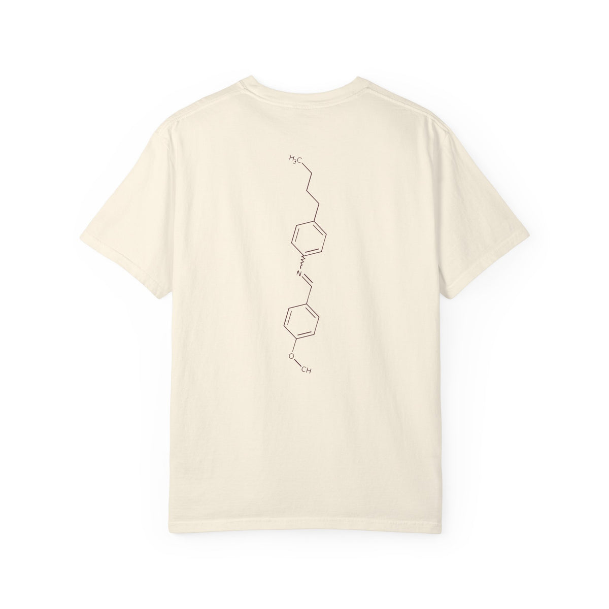 Cream Comfort Colors tee with a minimalist molecular structure graphic inspired by Love Theoretically by Ali Hazelwood, an officially licensed bookish design from Printify in Tees and Ali Hazelwood.