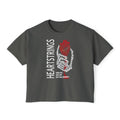 Liv Zander collection crop top from thtgrlreads features a dark gray Comfort Colors base with a vintage-inspired graphic of a skeletal hand holding a red anatomical heart and white bold text, offering a trendy, bookish aesthetic through this Printify apparel piece.