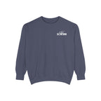 Thtgrlreads oversized crewneck sweatshirt from the Book Bestie collection features a cozy vintage-washed Comfort Colors base with subtle "Slow Burn" graphic text on the chest.