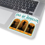 Sticker from thtgrlreads inspired by fantasy romance themes, featuring silhouettes of fae representing land, sea, and sky in stylized vintage design, part of The Life of a Book Bestie collection.