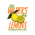 Sticker from thtgrlreads inspired by Darkmore Penitentiary featuring bright yellow lemons with green leaves and bold orange and green text for a bookish fantasy romance theme.