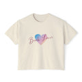 Thtgrlreads Book Lover Crop Top from The Life of a Book Bestie collection features a vintage-washed Comfort Colors cropped tee with a pastel gradient heart and elegant script text.