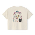 Cream Love Hypothesis cropped graphic tee with colorful science themed artwork, a Comfort Colors cotton top from Thtgrlreads in Tees and Ali Hazelwood