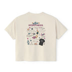 Cream Love Hypothesis cropped graphic tee with colorful science themed artwork, a Comfort Colors cotton top from Thtgrlreads in Tees and Ali Hazelwood