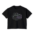 Black Comfort Colors cropped t-shirt from thtgrlreads featuring a vintage wash and graphic design from The Poison Daughter collection with stylish script and purple accents.