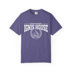 A vintage wash Comfort Colors graphic tee from thtgrlreads featuring Zodiac Academy Ignis House design in bold white print, combining bookish fandom with cozy, premium cotton comfort.