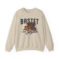thtgrlreads Blood Bound oversized crewneck sweatshirt featuring colorful Bastet and Kaida dragons with bold vintage inspired lettering and a bookish fantasy design