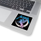 Zodiac Academy inspired sticker by thtgrlreads featuring a pastel purple winged unicorn standing on a crescent moon with bold blue lettering, part of the Stickers collection.