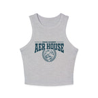 Zodiac Academy Aer House crop tank by thtgrlreads features a vintage-wash Comfort Colors base with bold collegiate-style print, perfect for bookish Back to School looks.