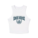 Zodiac Academy inspired sleeveless tank from thtgrlreads featuring a vintage wash white Comfort Colors base with bold "Ignis House" graphic and flame emblem, perfect for bookish fans.