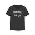 Biology Ninja sticker featuring a black T shirt design with white lettering from The Love Hypothesis by Ali Hazelwood, by Thtgrlreads in Stickers collection