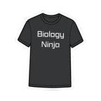 Biology Ninja sticker featuring a black T shirt design with white lettering from The Love Hypothesis by Ali Hazelwood, by Thtgrlreads in Stickers collection