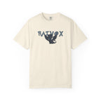 thtgrlreads Comfort Colors graphic tee from The Eating Woods collection featuring a vintage wash cream fabric with a playful Raivox black dragon graphic and bold text design, ideal for fans of romantasy apparel and officially licensed bookish merch.