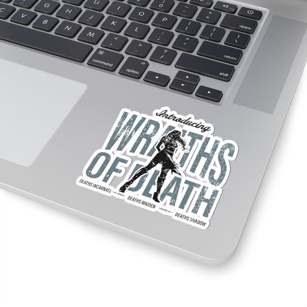 Sticker from thtgrlreads’ Lady of Darkness & Legacy Series featuring a dark fantasy design with textured text and a shadowy figure, perfect for book lovers.