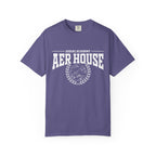 Zodiac Academy graphic comfort colors tee by thtgrlreads featuring vintage-style Aer House text and emblem, part of the official licensed Tees collection.