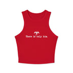Zodiac Academy unisex vintage wash Comfort Colors tank by thtgrlreads featuring a minimalist white graphic with a small dragon silhouette and the phrase "There is only him.