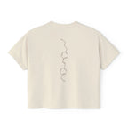 Cream Comfort Colors cropped tee with a minimalist vertical chemistry graphic, inspired by Ali Hazelwood's Love Theoretically, from Thtgrlreads Ali Hazelwood collection