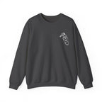 Thtgrlreads oversized crewneck sweatshirt from the Hockey Romance collection featuring a minimalist vintage white graphic on dark Comfort Colors fabric, combining cozy style with bookish flair.