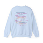 Light blue crewneck sweatshirt featuring a colorful Jack Smith-Turner quote from Ali Hazelwood's Love Theoretically, by Thtgrlreads in the Crewnecks and Ali Hazelwood collection