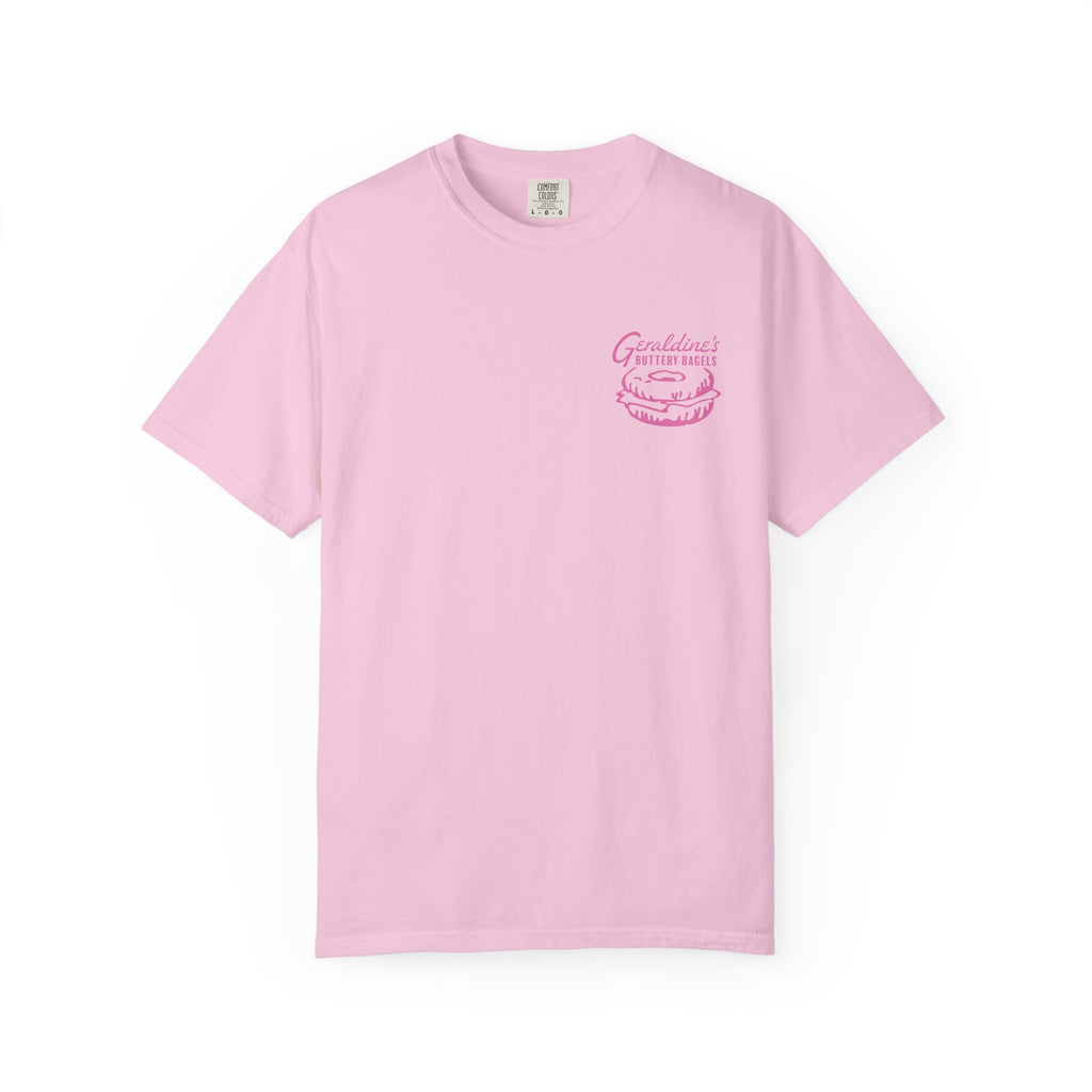 Zodiac Academy-themed unisex Comfort Colors graphic tee by thtgrlreads in soft pink with vintage wash, featuring a small vintage puff print design on the chest.