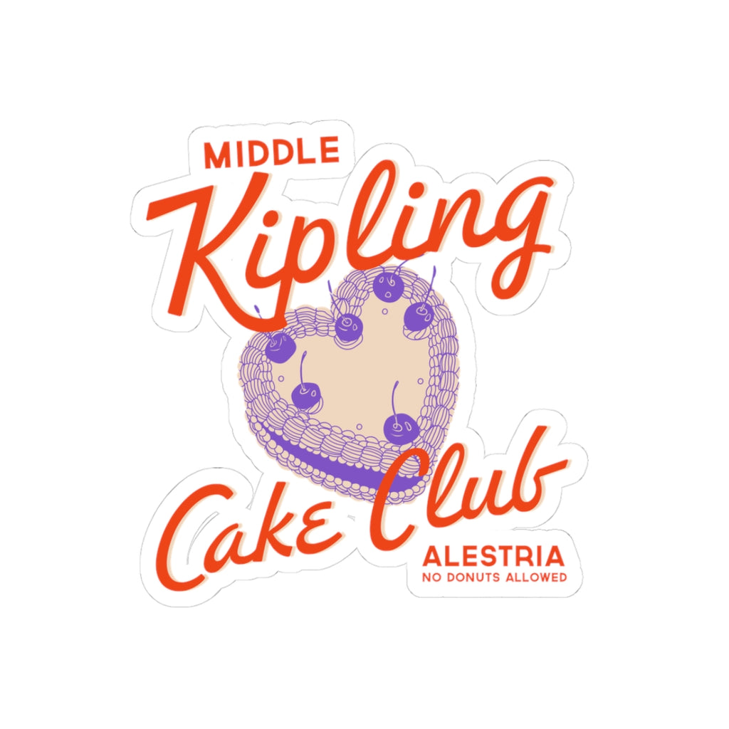 thtgrlreads Ruthless Boys of the Zodiac collection sticker featuring a heart-shaped cherry cake illustration with bold orange script text referencing the Kipling Brothers and Alestria.