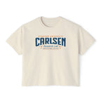 Cream Carlsen Research Lab cropped tee with Stanford University computational biology graphic from Thtgrlreads Ali Hazelwood Tees collection