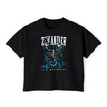 Thtgrlreads Zevander Crop Top from The Eating Woods collection features a black Comfort Colors cropped tee with a vintage-style graphic of a skeletal figure surrounded by blue flames and bold white text.
